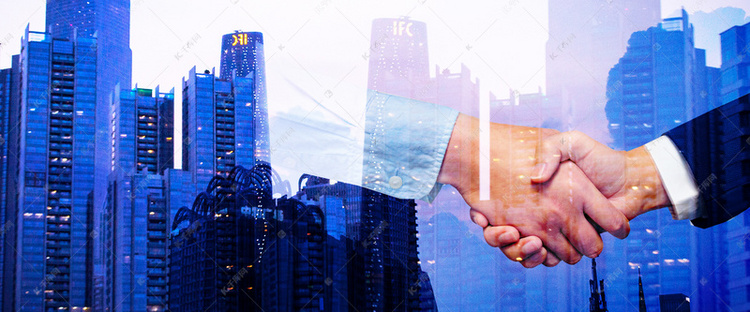 企業(yè)商務(wù)合作大氣城市建筑背景